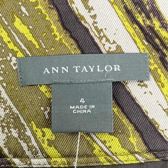 Ann Taylor Womens Printed  Pleated Skirt Multicolor Size 4 - New - Picture 5 of 8